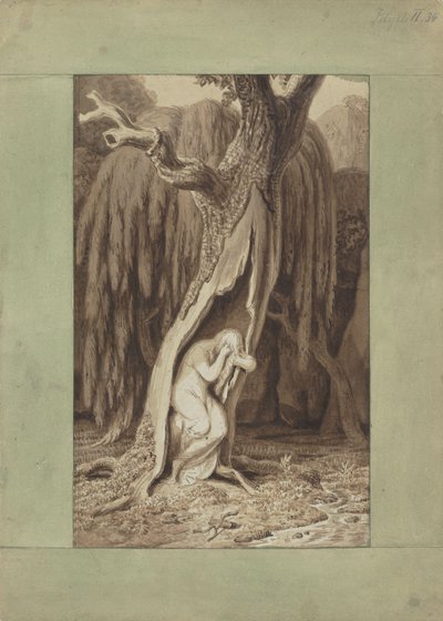 Vodní nymfa. Série Idyly, asi 1820. od Johann Heinrich Wilhelm Tischbein