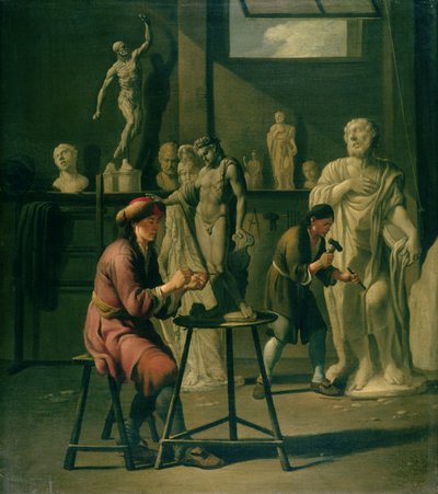 Interiér ateliéru sochařů od Johann Heiss