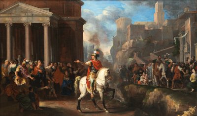 Johann Heiss Marcus Curtius se vrhá do propasti od Johann Heiss