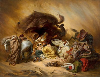 Samum v poušti, po roce 1844. od Johann Hermann Kretzschmer