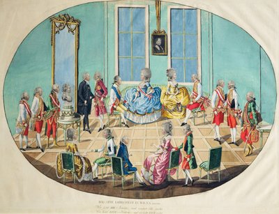 Oslava Nového roku ve Vídni v roce 1782, 1783 (mědirytina s wc) od Johann Hieronymus Loeschenkohl