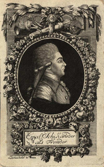 Portrét Emanuela Schikanedera 1751-1812, 1788. od Johann Hieronymus Loeschenkohl