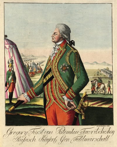 kníže Grigorij Alexandrovič Poťomkin 1739-1791, c. 1790. od Johann Hieronymus Loeschenkohl