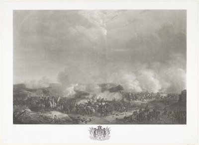 Prince of Orange v bitvě u Quatre-Bras, 1815 Dvanáct desek z příjezdu a inaugurace Viléma I. v Bruselu a bitev u Quatre-Bras a Waterloo v roce 1815 (název série) od Johann Hürlimann