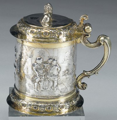Tankard, Danzig, c.1680 (balíček pozlacené stříbro) (viz také 469712) od Johann II Rohde
