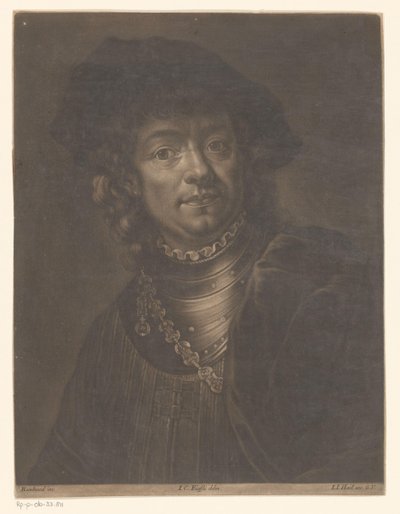 Portrét Rembrandta van Rijna od Johann Jacob Haid (possibly)