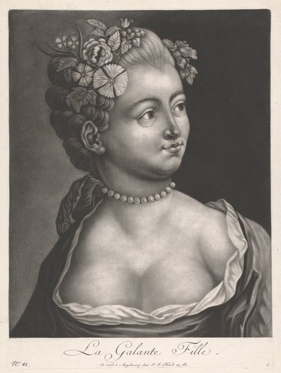 Ta galantní dívka od Johann Jacobus Haid