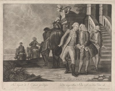 Odchod marnotratného syna od Johann Jacobus Haid