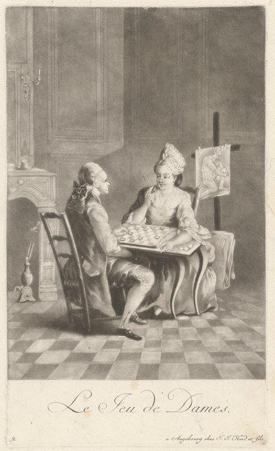 Hra dáma od Johann Jacobus Haid