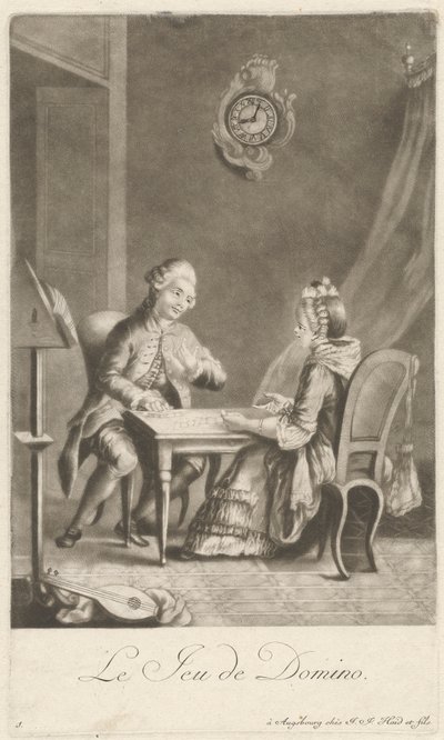 Hra domino od Johann Jacobus Haid