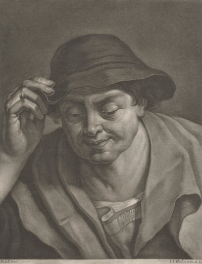 Muž na sobě klobouk od Johann Jacobus Haid