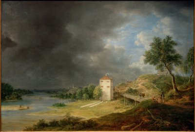 Krajina Isar v Brunnhaus Brunnthal od Johann Jakob Dorner der Jüngere