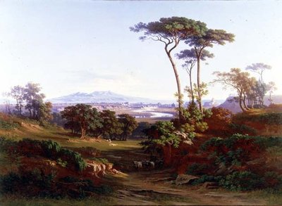 Pohled na Řím (olej na plátně) od Johann Jakob Frey