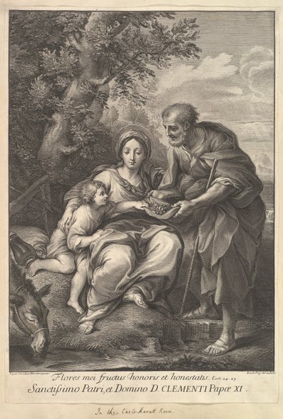 Panna a Josef s mladým Ježíšem, 1710-40. od Johann Jakob Frey the Elder