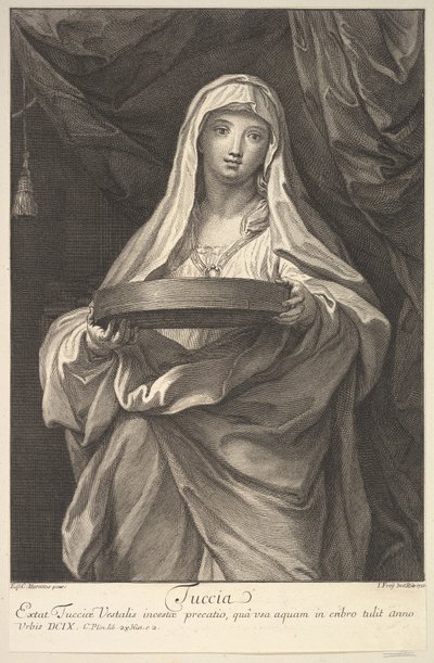 Tuccia, 1720. od Johann Jakob Frey the Elder