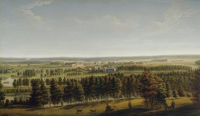 Pohled do zámeckého parku z Gatchiny. 90. léta 18. století od Johann Jakob Mettenleiter