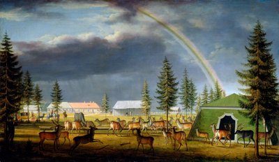 Zvěřinec v parku Gatchina Palace, 1792. od Johann Jakob Mettenleiter