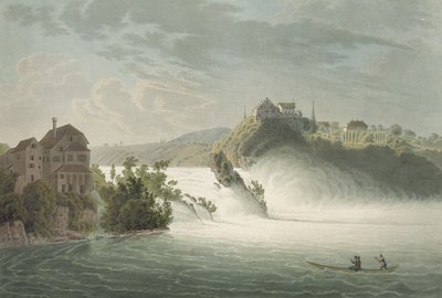 Rýnské vodopády, rytina J. Hurlimanna od Johann Jakob Wetzel