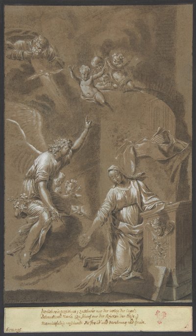 Zvěstování, konec 17. století. od Johann Jakob von Sandrart