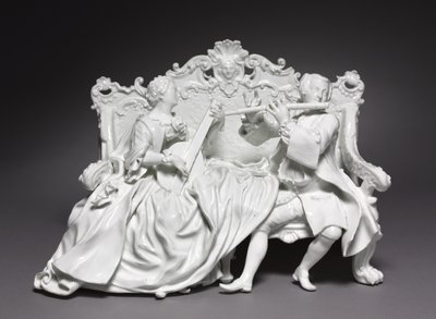 Crinoline Group: Hudebníci, výrobce Meissen Porcelain Factory, Německo, kolem 1737 od Johann Joachim Kändler