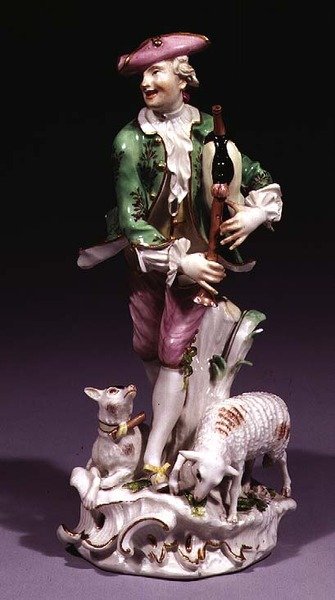 Míšeňský pastýř s dudami (porcelán) od Johann Joachim Kaendler