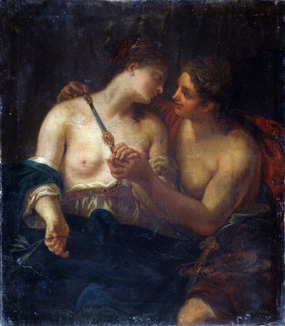Alegorie míru. (Alegorie míru). Přátelství mezi dvěma ženami. Obraz Johanna Karla Lotha (1632-1698). Olej na plátně. Puškinovo muzeum výtvarných umění, Moskva od Johann Karl Loth