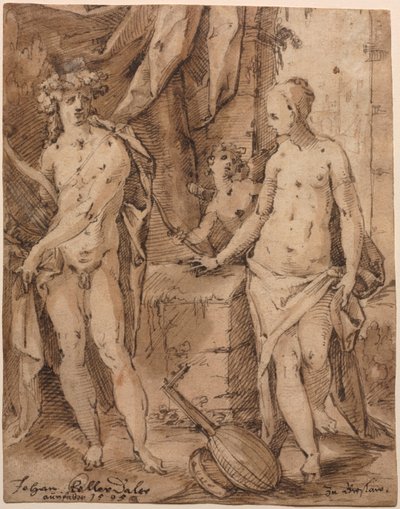 Apollo s Eratem a Cupidem od Johann Kellerthaler