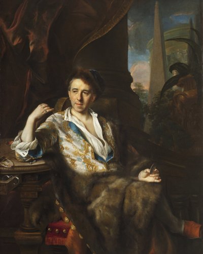 Portrét malíře Charlese Bruniho - Jana (Johanna) Kupeckého (Kupetzky) (1667-1740). Olej na plátně od Johann Kupetzky