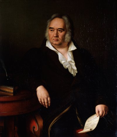 Portrét básníka Ivana Krylova, 1832 od Johann Leberecht Eggink