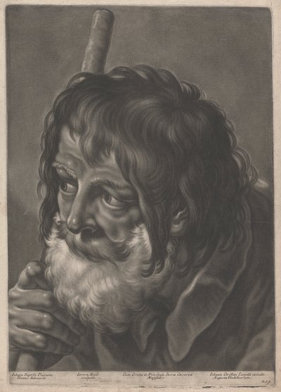 Portrét muže s holí od Johann Lorenz Haid