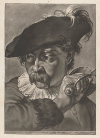 Portrét muže s mečem od Johann Lorenz Haid