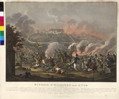 Bitva u Elchingenu 14. října 1805 (lept a akvatinta) od Johann Lorenz Rugendas