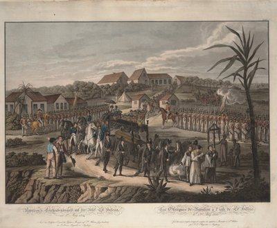 Smuteční průvod Napoleona Bonaparta na Svaté Heleně, 1821 od Johann Lorenz Rugendas the Younger