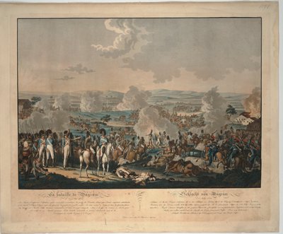 Bitva u Wagramu od Johann Lorenz Rugendas the Younger