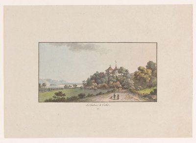 Gezicht op het Chateau de Cerlier te Erlach Le Chateau de Cerlier (title on object) Gezichten op Zwitserland (series title) Collection de quelques vues dessinées en Suisse d