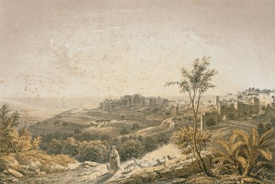 Pohled na Jeruzalém. Lept od Bernatze et alii - Steinkopk J.F. Editor od Johann Martin Bernatz