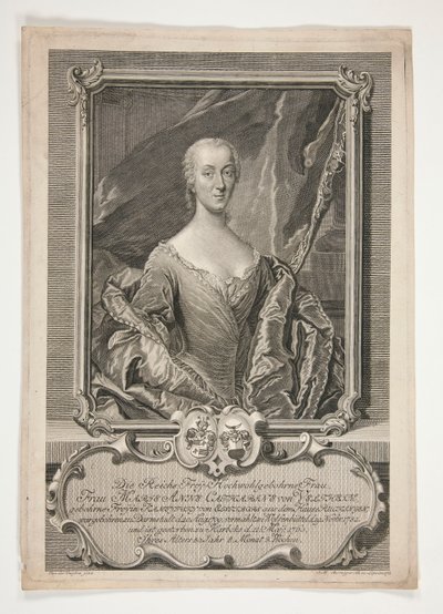 Portrét Marie Anny Catherine von Veltheim od Johann Martin Bernigeroth