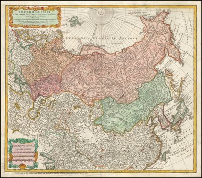 Mapa Ruska a Tartárie z roku 1730, Johann Matthias Hase od Johann Matthias Hase
