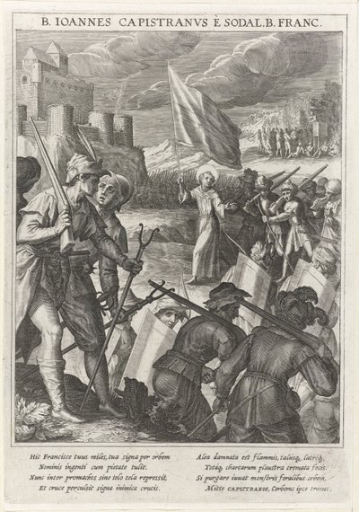 Svatý Jan z Capistrana vede křesťanské síly při obléhání Bělehradu v roce 1615 od Johann Matthias Kager