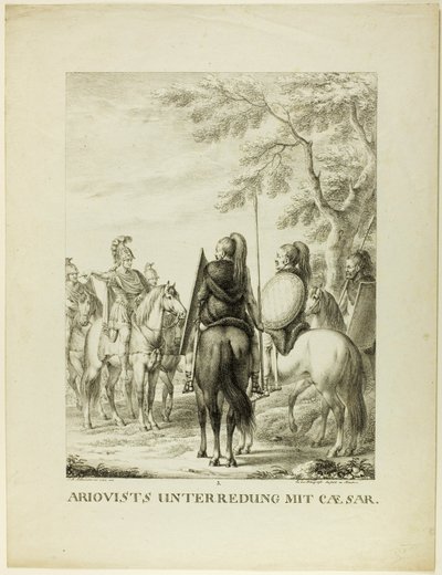 Ariovistův rozhovor s Cézarem od Johann Michael Mettenleiter