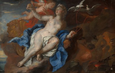 Venuše a Cupid v Forge of Vulcan, 169095. od Johann Michael Rottmayr