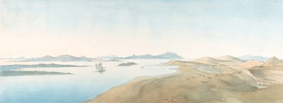 Panoramatický výhled na ostrovy Delos, počátek 19. – konec 19. století. od Johann Michael Wittmer