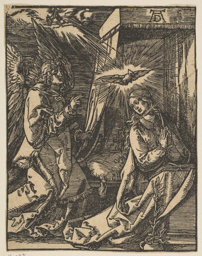 Zvěstování, z Malé pašije, copy.n.d. od Johann Mommard
