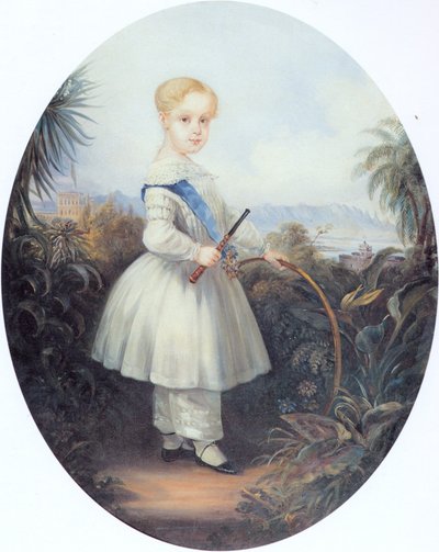 Afonso, brazilský císařský princ, nejstarší syn Pedra II. 1846. od Johann Moritz Rugendas