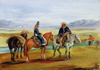 Chilský Huasos, kolem roku 1836 od Johann Moritz Rugendas
