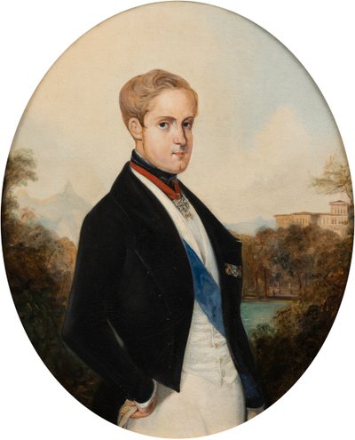 Portrét brazilského císaře Petra II. 1825-1891, 1846. od Johann Moritz Rugendas