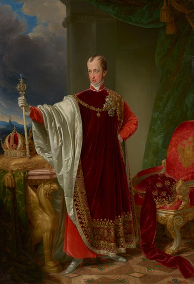 Císař Ferdinand v regálech Řádu zlatého rouna od Johann Nepomuk Ender