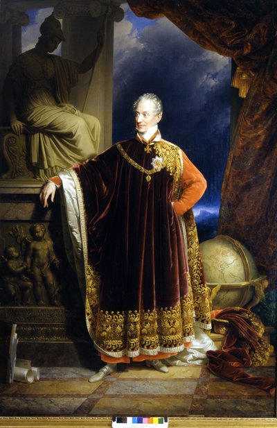 Portrét prince Clemense (Clement) Wenzel Lothar von Metternich (1773-1859), rakouský státník a diplomat obraz od J. N. Endera od Johann Nepomuk Ender