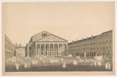 Pohled na Královské divadlo v Bruselu od Johann Nepomuk Gibèle