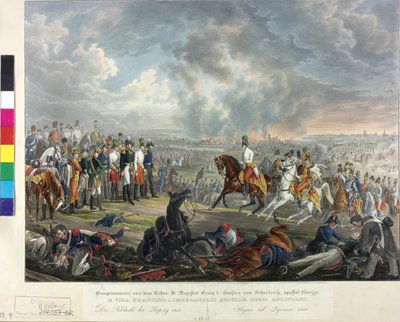 Bitva národů u Lipska 1813 od Johann Nepomuk Hoechle